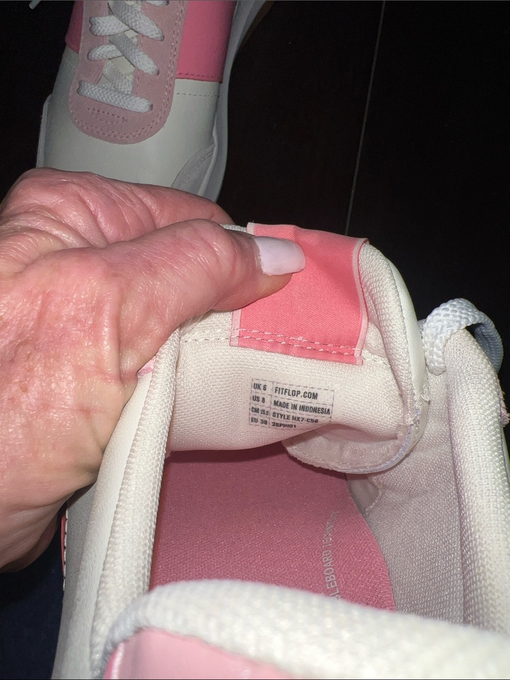 Fitflop cream and Pink Platform-Style Sneakers 8 - Picture 7 of 9